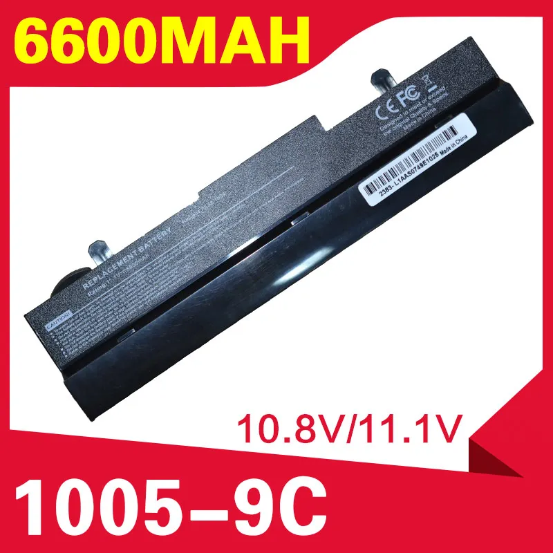 Аккумулятор ApexWay для Asus Eee PC 9 ячеек 6600 мач 1001PX 1001HA 1005 P 1001PQ 1005HA с 1/2 ячейками