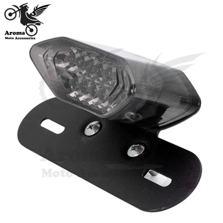 

Копченый мотоцикл стоп-сигналы Хвост Сигнал поворота интегрированное Красное освещение металлическое Крепление для велосипеда, задний св...