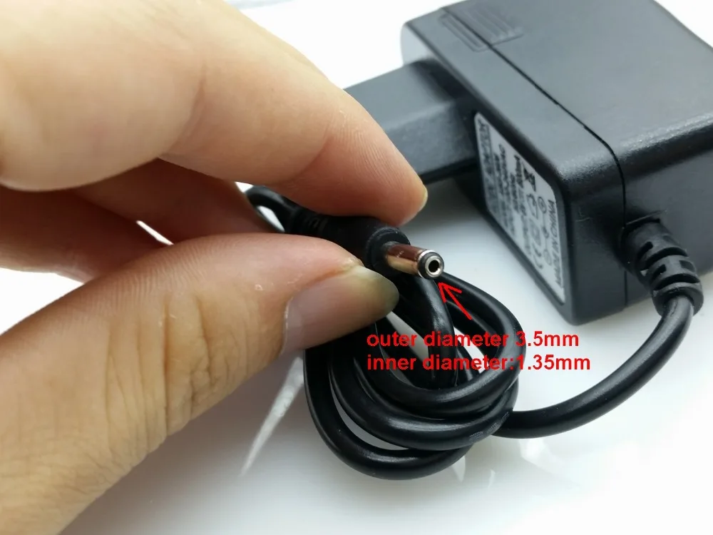 6V 600ma AC 100V-240V адаптер преобразователя DC 0.6A 600mA источник питания ЕС вилка 3 5mm x 1 35mm |