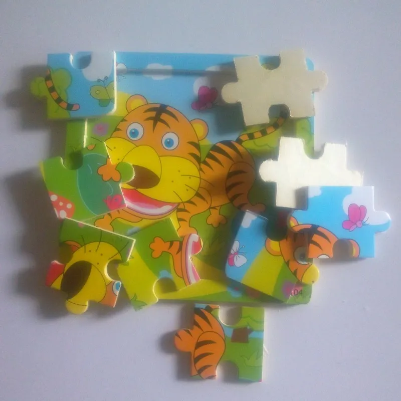 1 шт. формы в виде животных деревянные головоломки игрушки для детей развивающие