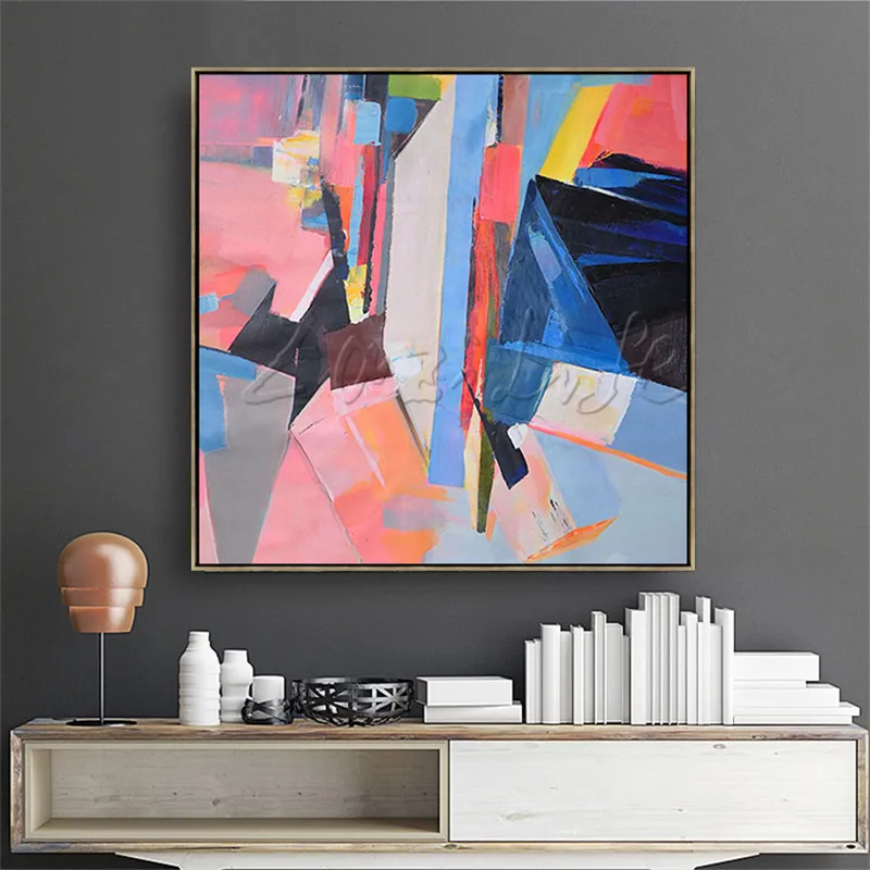 Wall Art pictures Hand painted canvas oil paintings Cheap large modern abstract cuadros Home decor Canvas quadro | Дом и сад