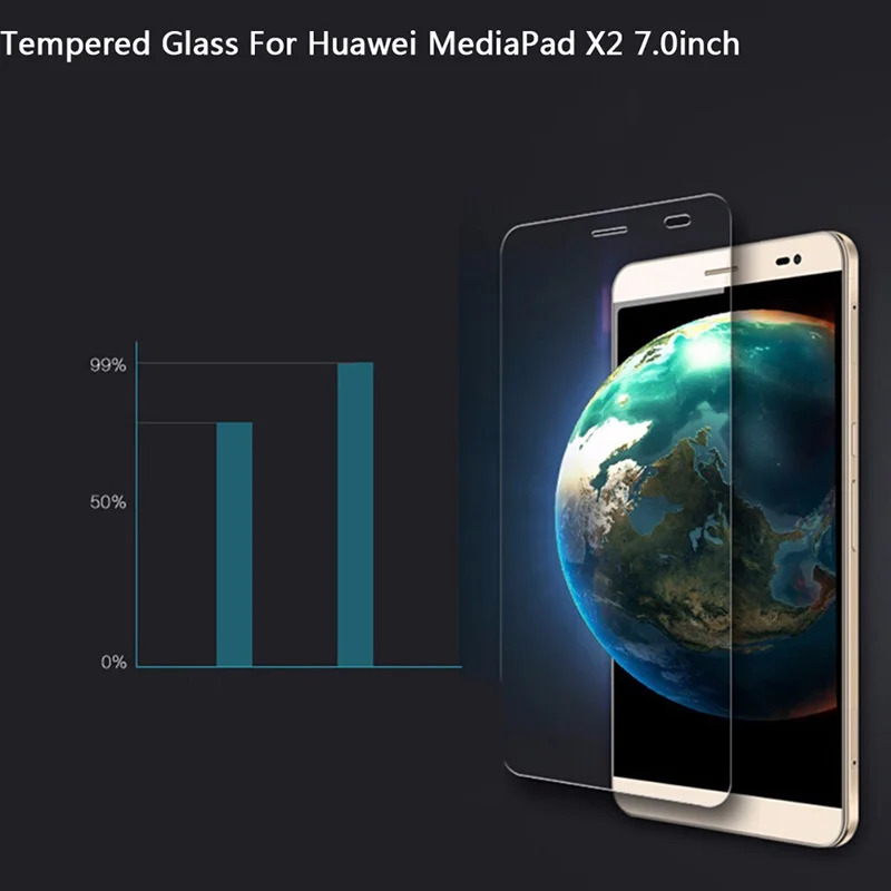 Оригинальное закаленное стекло 9H взрывозащищенное для Huawei Mediapad X2 7 " прозрачная
