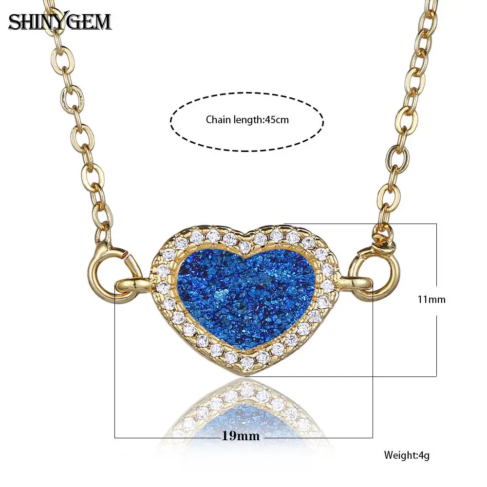ShinyGem романтическое ожерелье в форме сердца маленькое Элегантное с подвеской