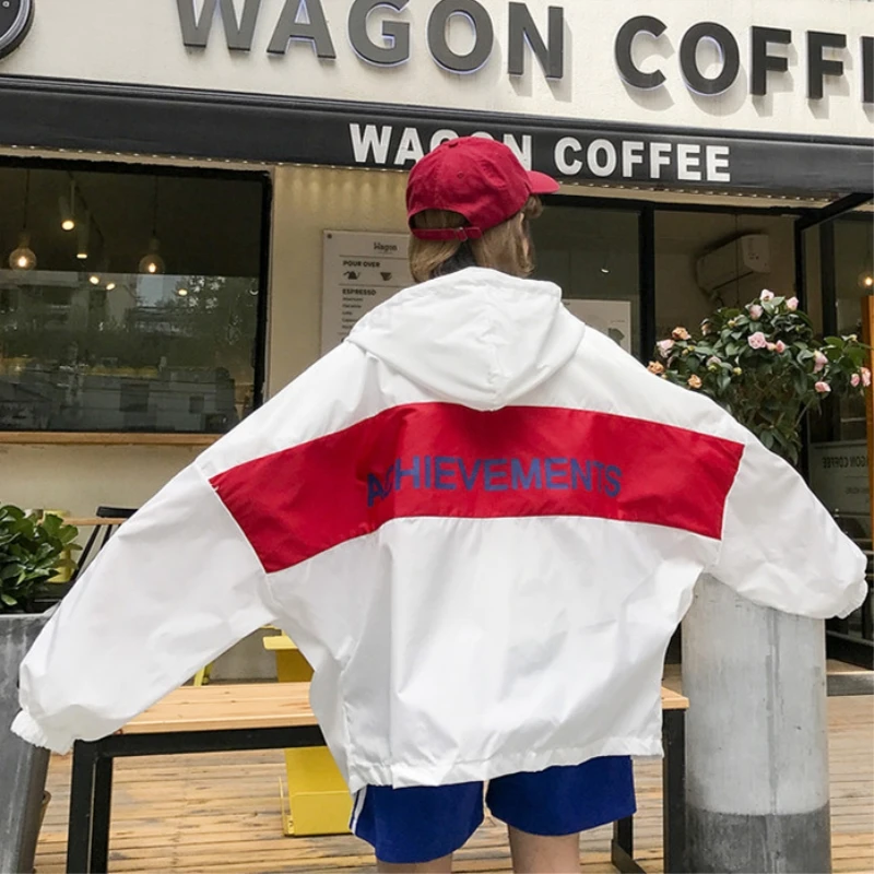 

2018 Spring Autumn New Fashion Women's Clothing Plus Size Hooded Collar Coat Splice Pattern High Quality Female Clothes YZH249