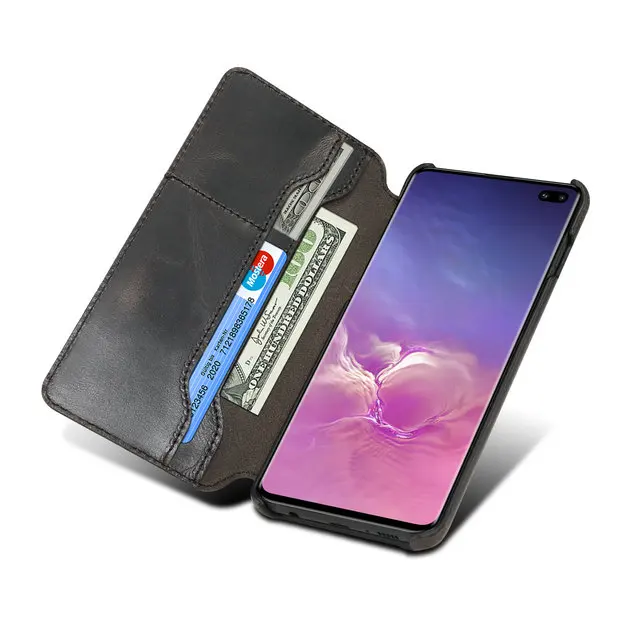 Чехол из натуральной кожи для samsung Galaxy S10, чехол для samsung S10Plus, роскошный флип-чехол для Etui, samsung S10 Plus, чехол Galaxy S10e