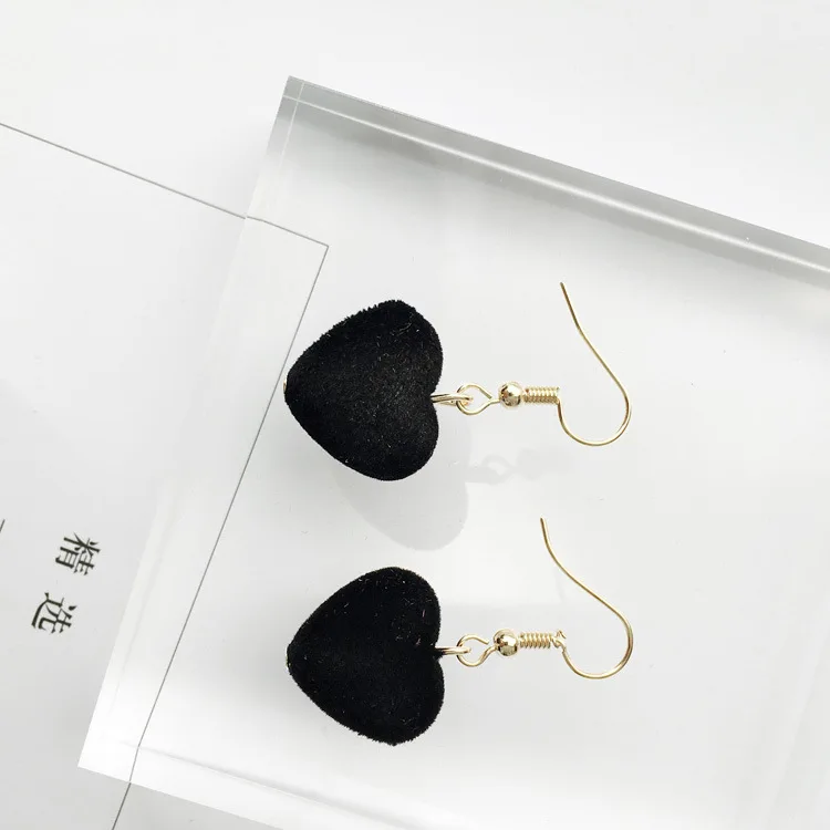 Реальные Коло Pendientes E1018 Harajuku в стиле ретро бархат Ушные крючки любовь «Гладиатор» с ремешками в виде геометрических фигур серьги Lint в стиле «Джокер»; модные - Окраска металла: see chart
