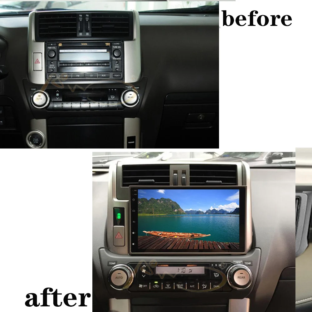 Android 8 1 четырехъядерный 9 дюймов 2 Din Автомобильный dvd-плеер GPS Navi для Toyota Prado 150 Land