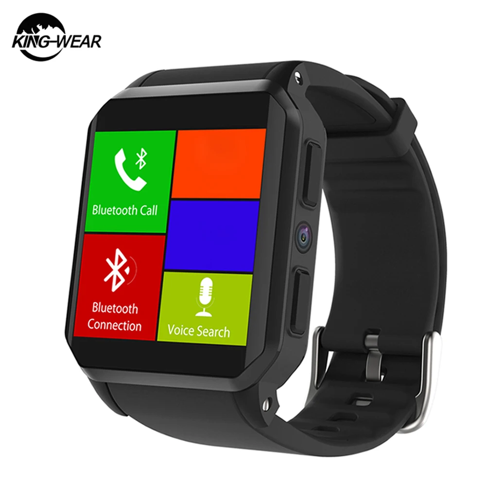 KingWear KW06 3G GPS Смарт часы 8 Гб ROM IP68 водонепроницаемый с камерой монитор сердечного