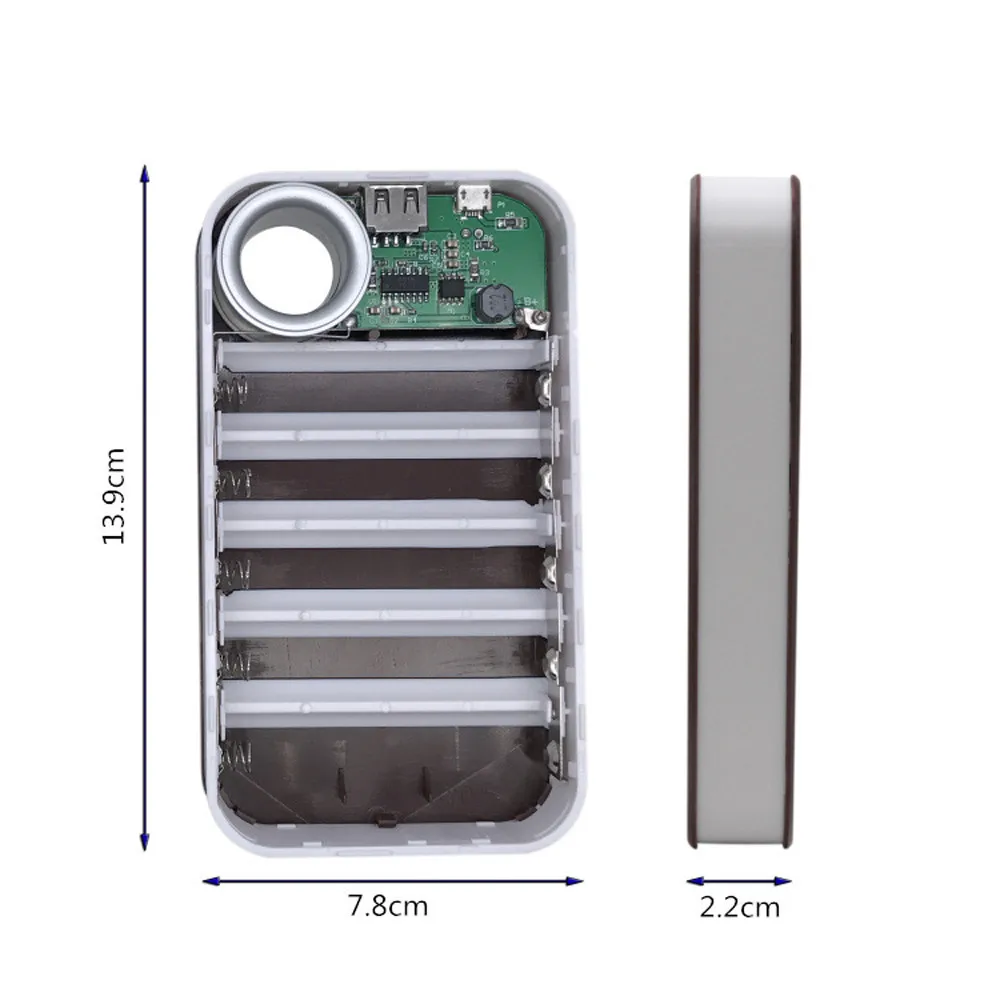 Внешний аккумулятор USB 13000 мАч 5x18650 зарядное устройство DIY Box чехол держатель для