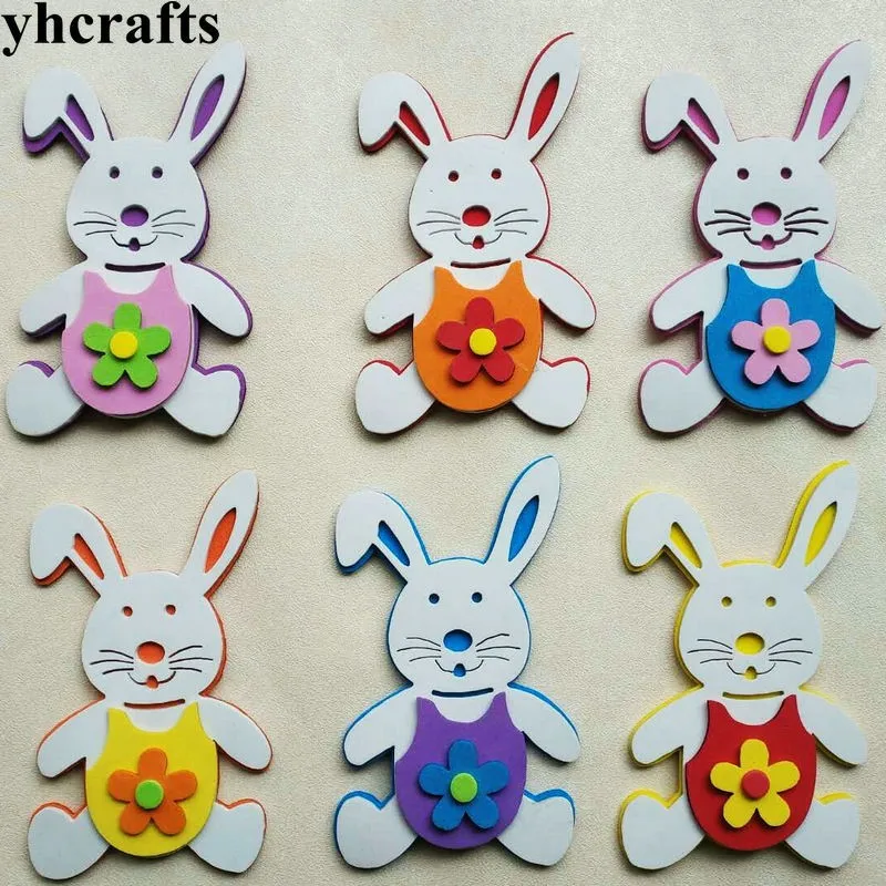 

1bag/LOT,3D colorful rabbit ladybug butterfly Bird Crab Fish Mermaid Snail foam shape without stickers Kids room ornament
