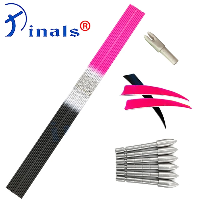 

Pinals Spine 500 600 700 800 900 ID 4.2mm Carbon Arrows Shaft Points Turkey Vanes Nock Recurve Bow Longbow Shooting Archery