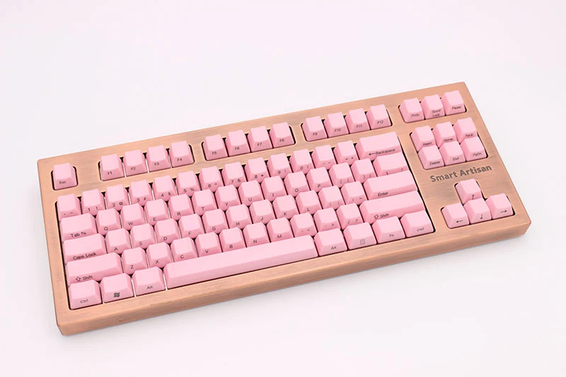 87 Pink key IDOBAO розовая механическая клавиатура 87 ключ OEM Pbt Keycap Ретро лазерная гравировка боковая печать игровая тастатура Cherry Mx Gh60 Dota 2 - Цвет: 87 Pink key
