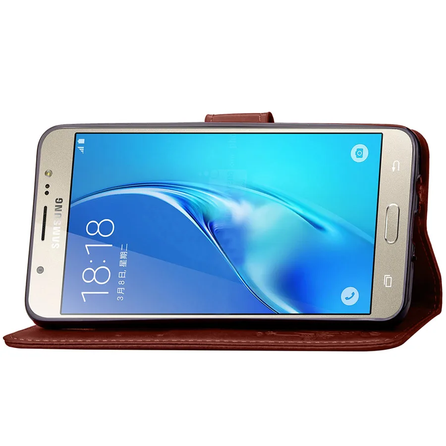 Чехол для Samsung Galaxy J7 2016 чехлы J710 SM J7108 J7109 кожа 3D Алмазный цветок защитный чехол