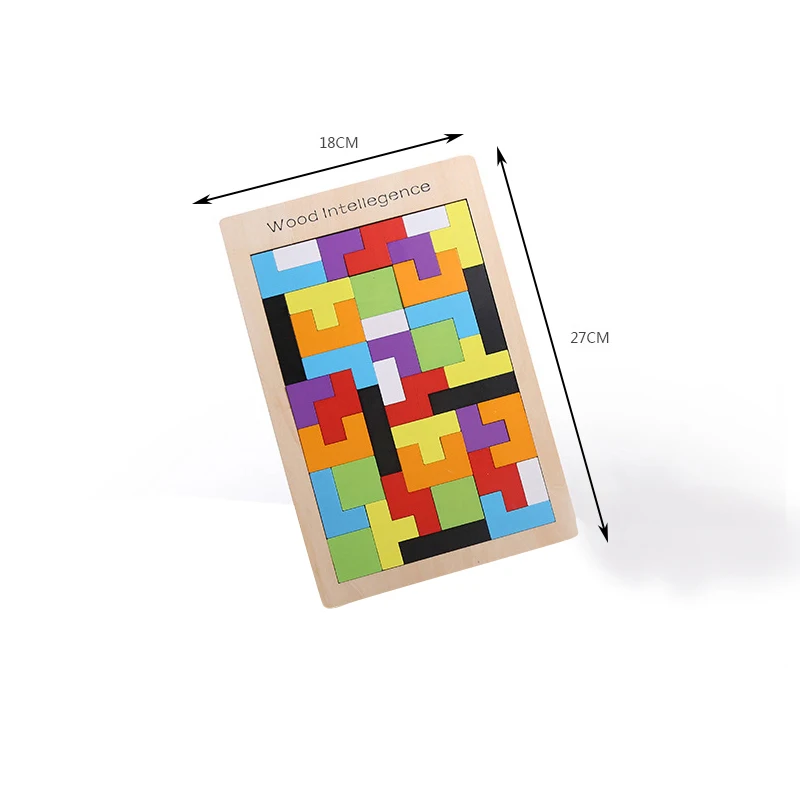 Детские деревянные игрушки красочные головоломки tangram Обучающие Игрушки для