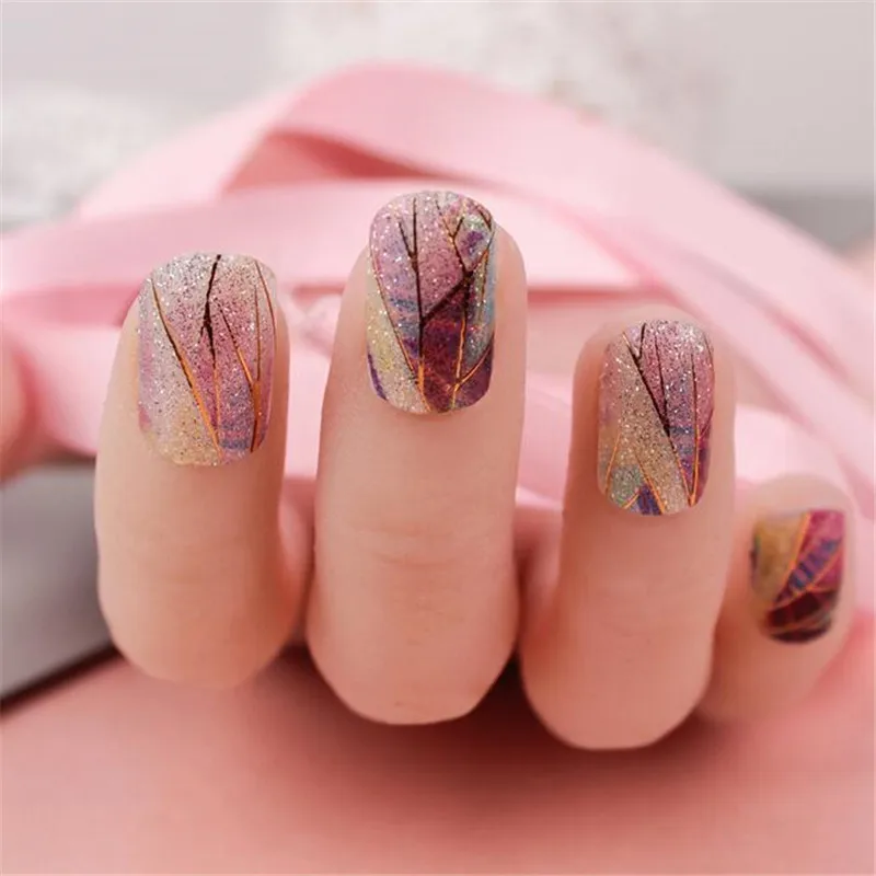 

New Fashion 2018 Flash Color Nail Art Decorations Manicure Designs Colourful DIY For Nails Tools High Quality Decal Sticker