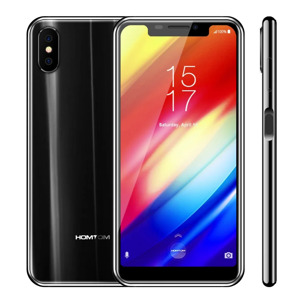 HOMTOM H10 4 GB 64 Octa Core мобильный телефон Android 8 1 Face ID сбоку отпечатков пальцев 5 85