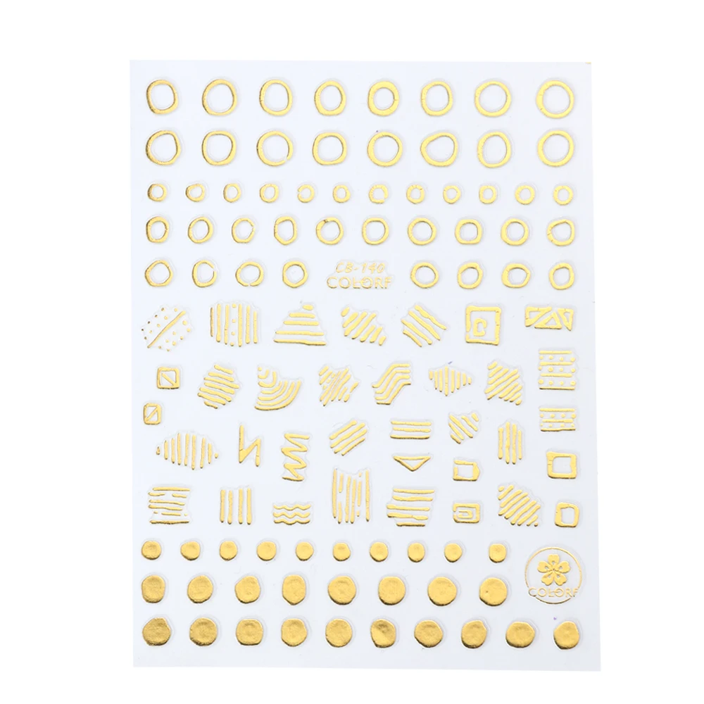 1 шт переводные наклейки для нейл-арта, золотые, серебристые, 3D смешанные дизайны, клей для самостоятельного маникюра, декоративные наклейки для нейл-арта, декоративные наклейки SACB133-141