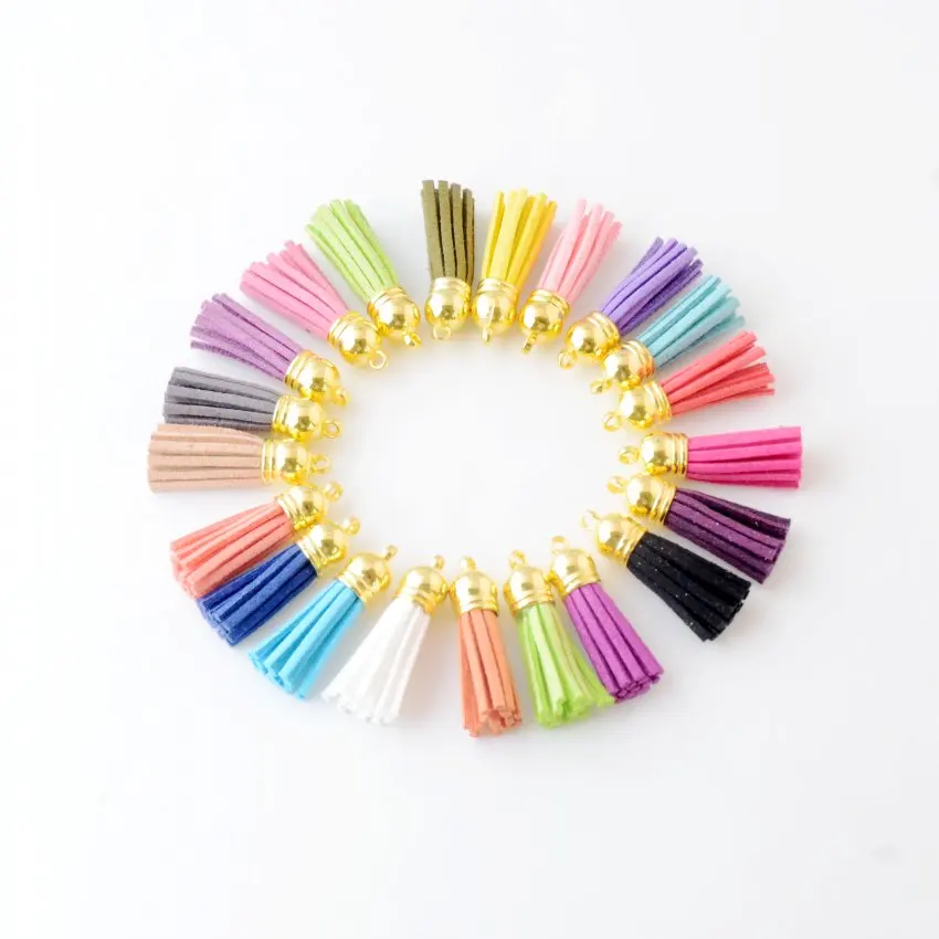 20pcs 3.8cm Tassel Vintage Leather Tassels Fringe for Purl Macrame DIY Jewelry Keychain Cellphone Straps Pendant | Украшения и