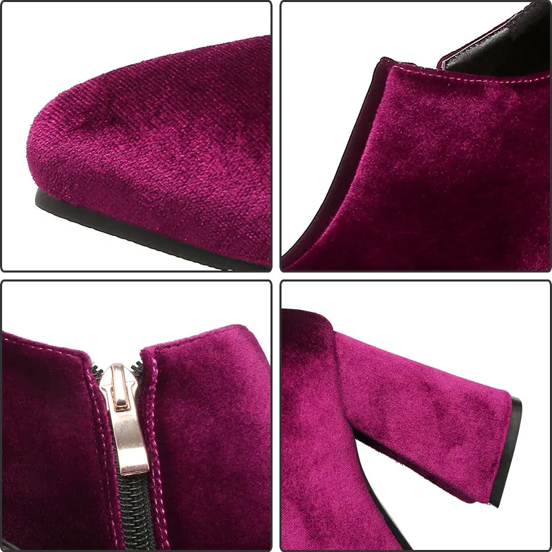 Туфли лодочки вечерние молнии искусственная замша заостренный носок высокий