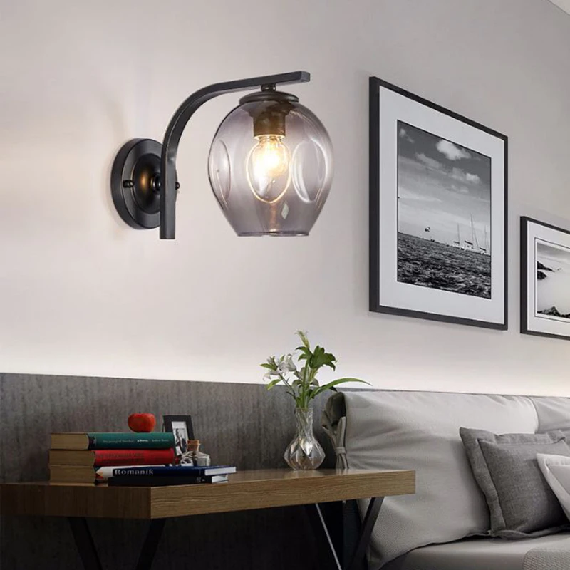 Скандинавский пост современный настенный светильник простой для спальни