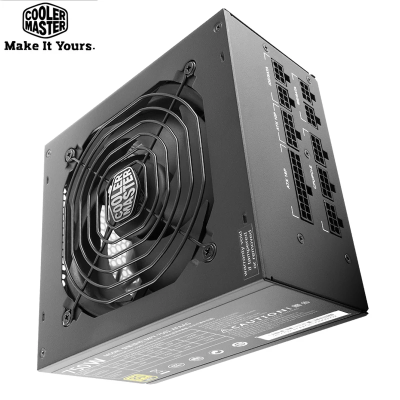 Cooler Master блок питания для компьютера 750 Вт 12 см тихий вентилятор В ATX PC PSU GOLD 80PLUS