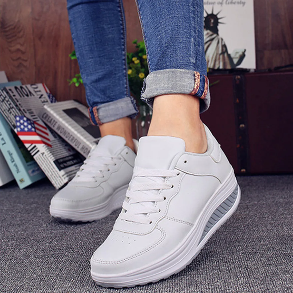 Новинка; спортивная обувь на платформе; Chaussure Femme; женская кожаная спортивная обувь; летняя обувь для бега; женские кроссовки; прогулочная обувь
