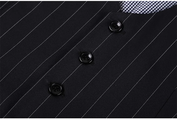 Для мужчин S платье костюм жилет Slim Fit Формальные Бизнес партии в полоску