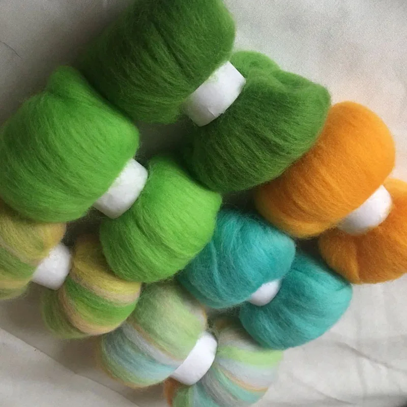 WFPFBEC шерстяная войлочная смешная шерсть для валяния крафа 60 г 10 г/цвет 6 цветов|wool