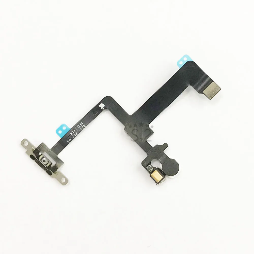 Бесшумный контроль для iPhone 5, 5S, 6, 6 p, 6 S, 7, 7, 8, 8 p, se, выключатель питания, фонарик с плоским кабелем, пусковой механизм