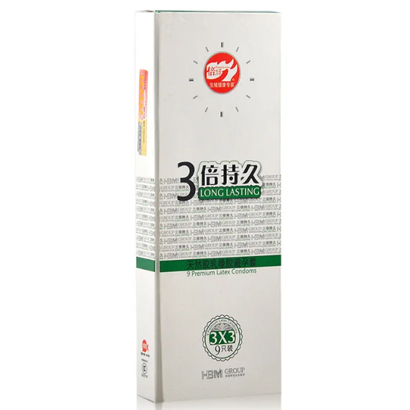 Удовольствие больше 9 штук 3X длительный презерватив мужчины задержка против