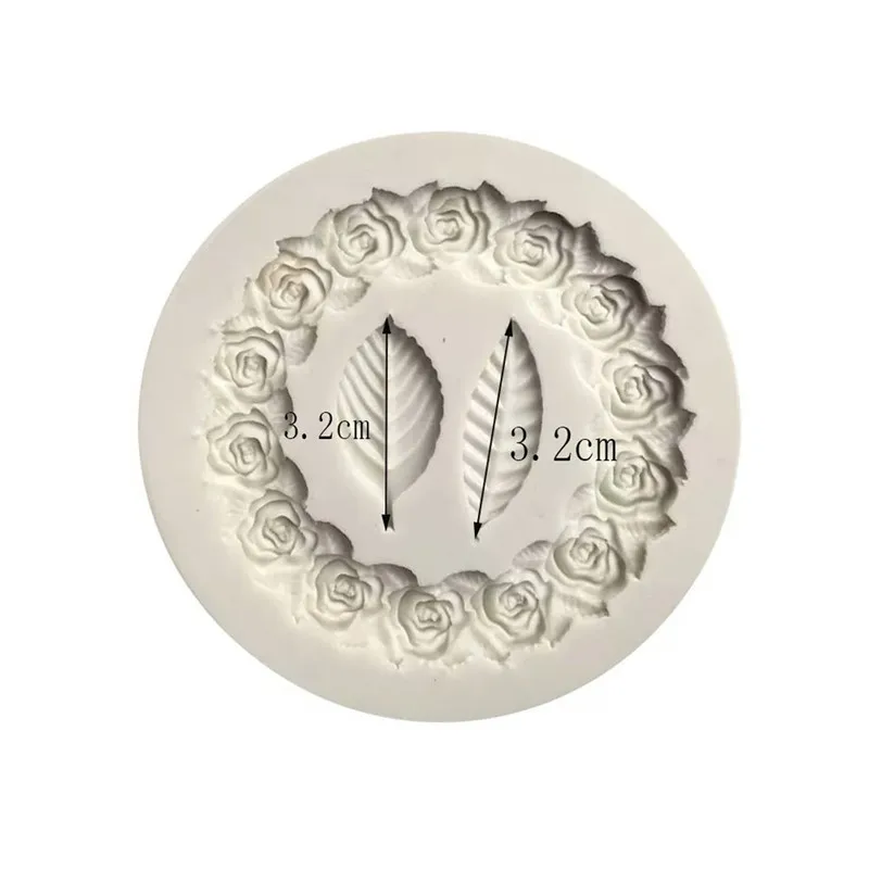 Wreath Silicone Mold Chocolate cake tool New Two Leaves Frame Cake Decorating Tools | Дом и сад