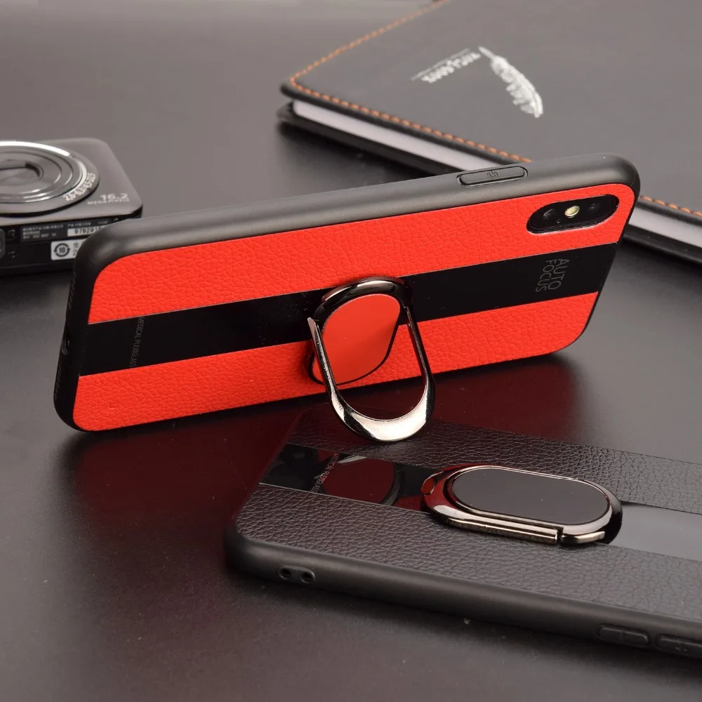 Магнитный чехол для телефона из искусственной кожи iPhone X XR XS Max 8 7 6 S Plus закаленного