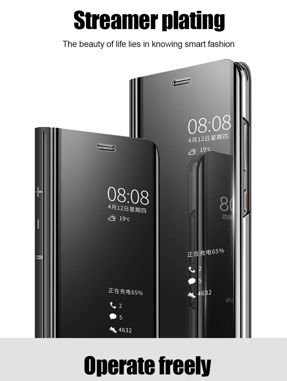 Флип стоячий чехол для телефона huawei P30 Lite полный зеркальный кожаный чехол s чехол для huawei mate 20 Lite P20 Lite P30 Pro Чехол