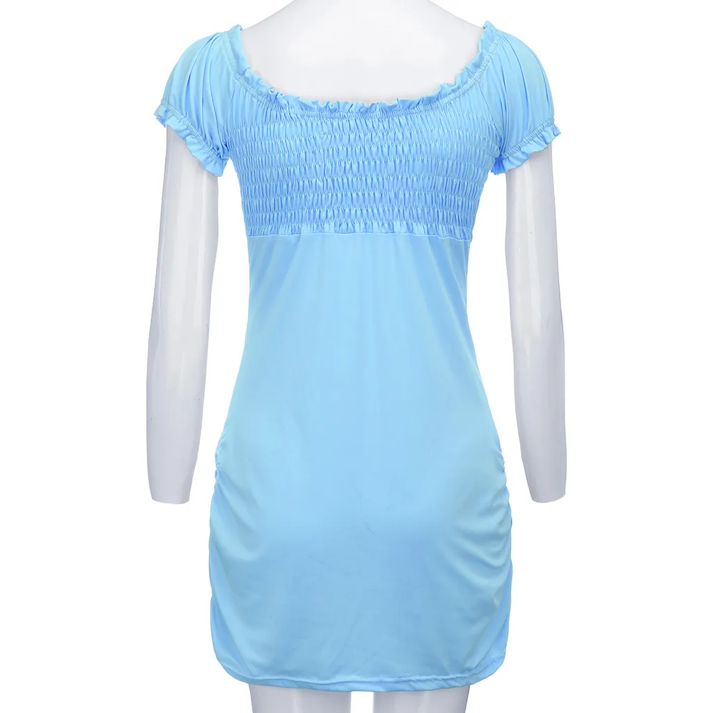 Летние платья повседневное женское Мими платье vestidos de verano однотонное с