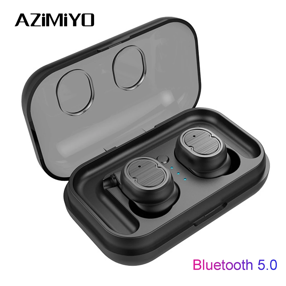 

AZiMiYO TWS Wireless Bluetooth 5.0 Earphones for iPhone Xs Xiaomi stereo Earbud Sport Ear Phone With Mic Portable Charging Box