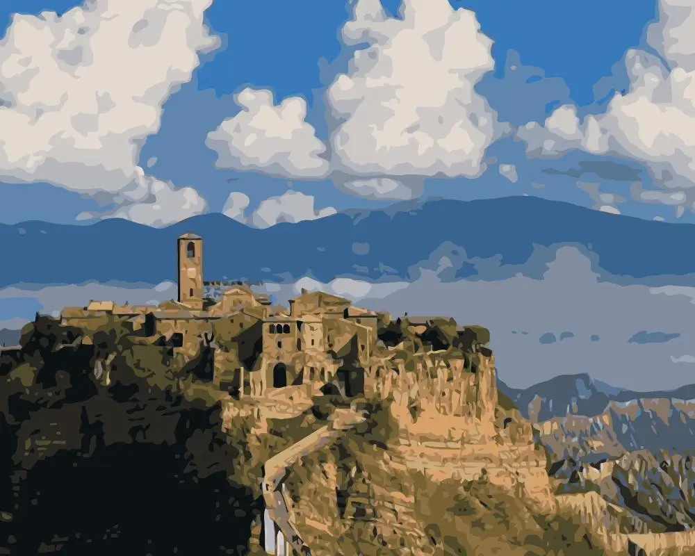 MaHuaf-580 Bailuiori Austria Italy landscape painting by numbers on canvas for living room wall home decor |