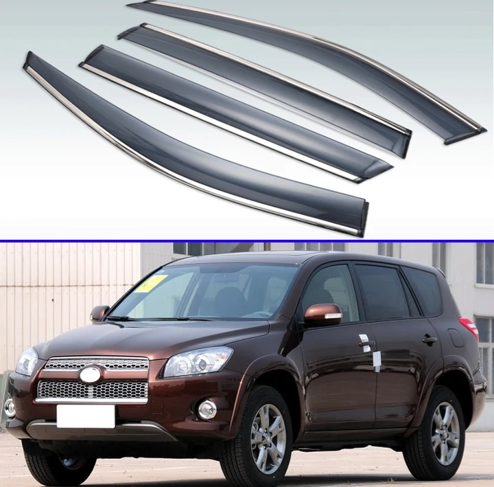 Для Toyota RAV4 XA30 2009 2010 2011 Пластик внешний козырек Vent Оттенки окна Защита от солнца