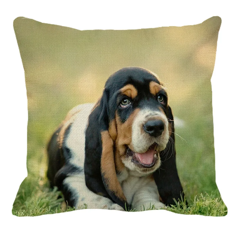 XUNYU 45 см x 45 м креативные животные Bajidu hound новые хлопковые льняные удобные подушки набор домашнее украшение для дивана декоративная подушка YH038 - Цвет: 9
