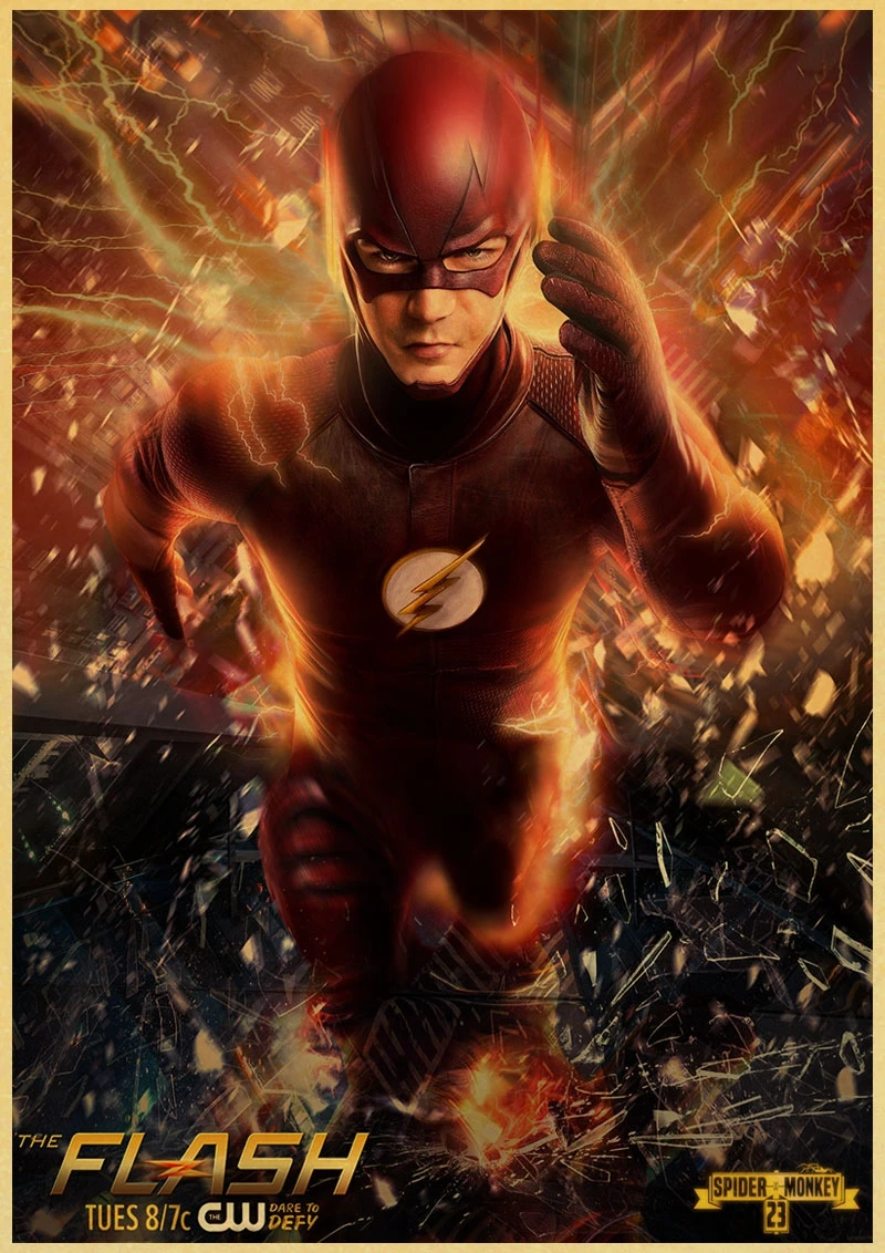 DC Comics ТВ серия флэш-плакат печать на крафтовой бумаге настенная живопись Домашний декор винтажный плакат на стену Наклейка - Цвет: A048