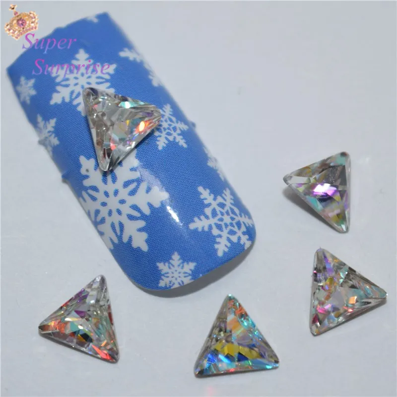 10 шт. Маникюр горный хрусталь 3D Nail Art Украшения Сплав Ногтей Прелести Блеск Стразы