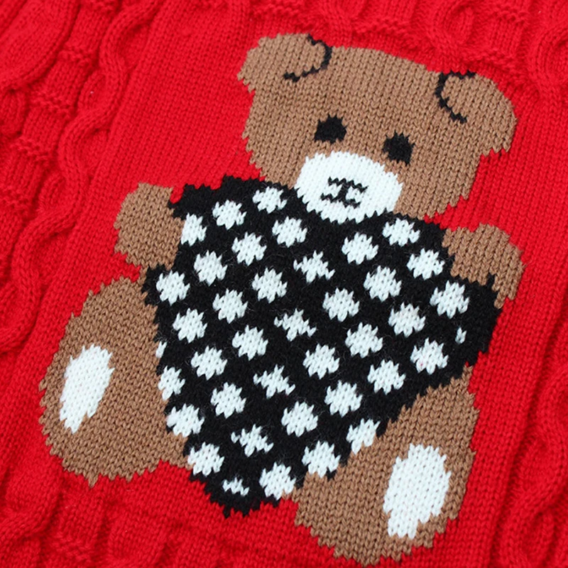 Свитер Новинка сезон зима весна свитер с рисунком медведя для маленьких