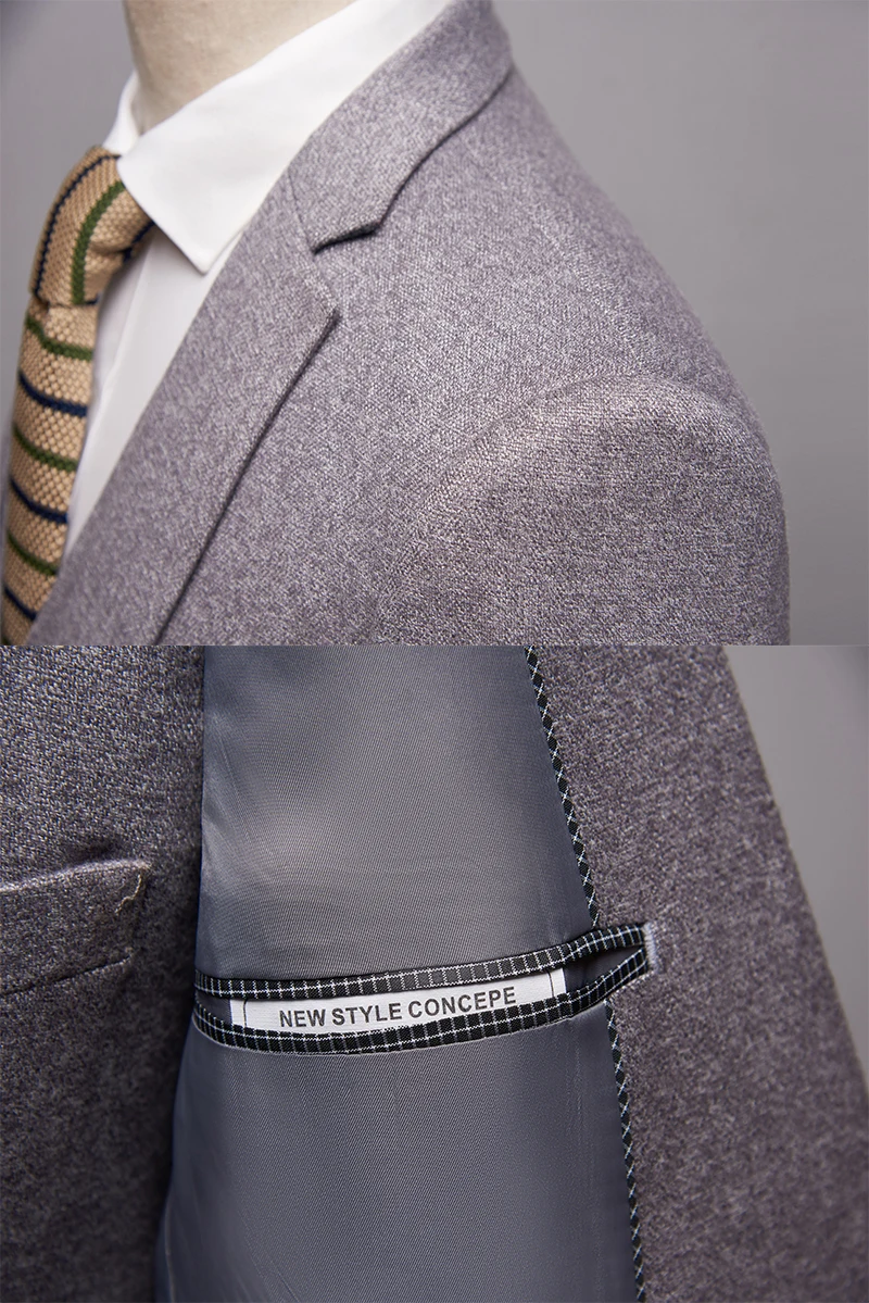 Серые черные костюмы для мужчин люксовый бренд Slim Fit Мужские костюмы высокое качество 3 шт костюм жениха Свадебная куртка брюки жилет