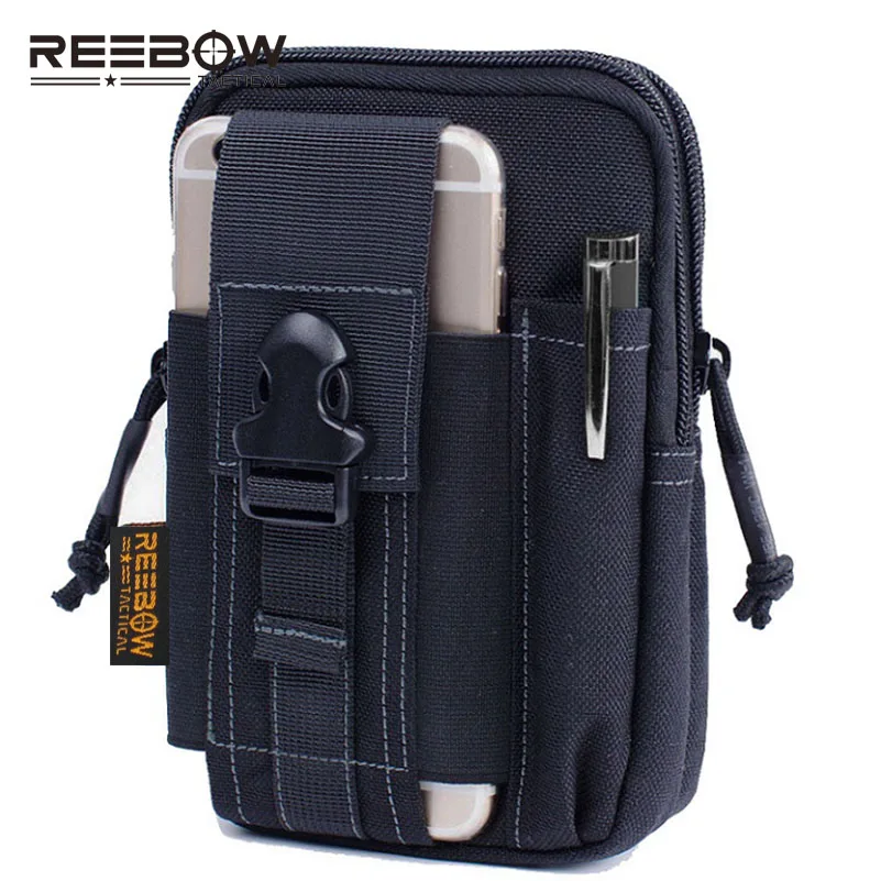 Black Onebow Открытый тактический molle EDC Утилита Сумка гаджет пояс поясная сумка с сотового телефона застежка кобуры - Цвет: Black