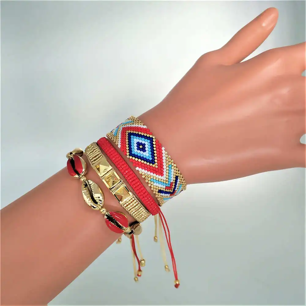 Go2boho, сглаза, браслет для женщин, Perles MIYUKI, Pulseras Mujer, ювелирные изделия, Браслет-манжета,, ручная работа, Золотая оболочка, Bileklik, летний подарок