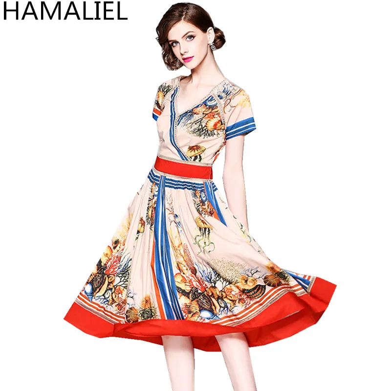 HAMALIEL Летняя женская брендовая одежда 2018 взлетно-посадочной полосы дизайнерская