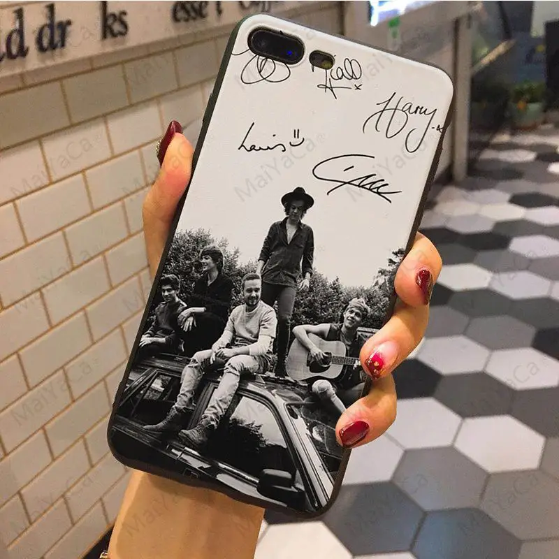 MaiYaCa One Direction Роскошный чехол для сотового телефона s для Apple iphone X XSMax XR XS 8 8plus 7 7plus 6s 6plus 5 5S SE Чехол для мобильного телефона