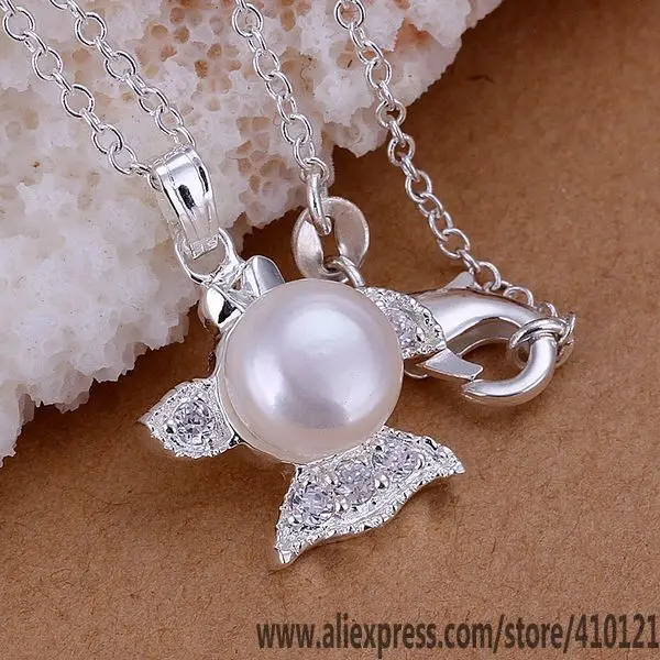P208_2 Lucky Charm Silver Color Pendants For Women Jewelry Necklace Girl Lady Accessories Fashion Pendant/fmqaodxa Cemakvta | Украшения и