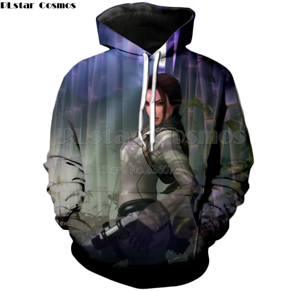 PLstar Cosmos классические игры Tomb Raider Hoodie Модный женский мужской свитер с капюшоном Heroine Lara Croft 3d печать Hoody