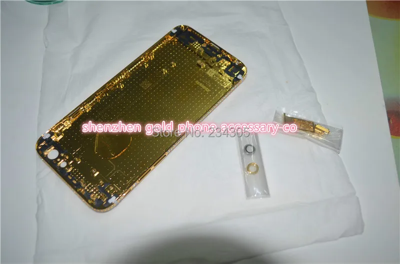 Полностью Алмазный кристалл 24-каратное золото для Phone6 телефона класса люкс