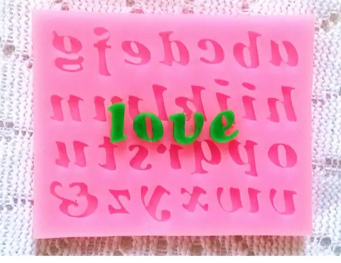 

Fondant Cake Decorating Tools New Lowercase Letters Fondant Cake Mold Bakeware Food Grade Liquid Chocolate Molds Environmental